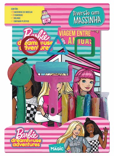 Barbie - Kit Diversao Com Livro, 6 Massinhas, Forminhas, Rolinho E Cortador Barbie - Kit Diversao Com Livro, 6 Massinhas, Forminhas, Rolinho E Cortador