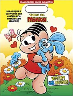 Turma Da Monica - Prancheta Prancheta Para Colorir Com Adesivos - Monica