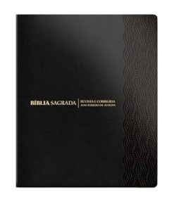 Biblia Arc Leia E Anote - Preta - Capa Luxo, Lateral Dourada E Fitilho