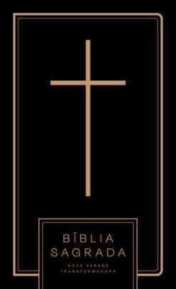 Biblia Nvt Cruz All Black - Letra Normal - Nova Versao Transformadora
