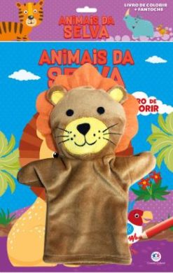 Animais Da Selva - Livro De Colorir + Fantoche