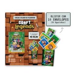 Kit De 10 Envelopes Com 50 Cromos - Album Oficial Craft Legends